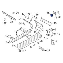 Ford OE BK3Z16758AC – Rear Right Bumper Cover Support Rail Insulator