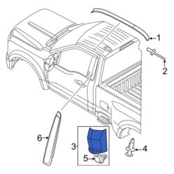 Ford OE ML3Z1529077AAPTM – Left Truck Cab Corner Trim Panel