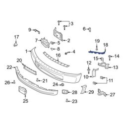 Ford OE LC3Z17K833B – Front Left Outer Bumper Trim