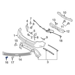 Ford OE 7T4Z15K861AC – Rear Left Outer Bumper Cover Bracket