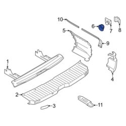 Ford OE KK4Z16758CC – Rear Left Bumper Cover Support Rail Insulator