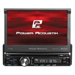 Power Acoustik® PD720B – 7″ Touchscreen Display Single DIN Receiver with Bluetooth, Android Auto, Rear Camera Connectivity, Steering Wheel Control