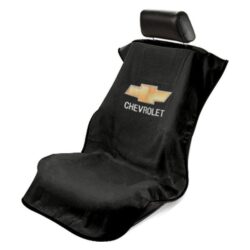 Seat Armour® SA100CHVB – Black Towel Seat Cover with Chevy Logo