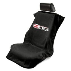 Seat Armour® SA100COR6ZB – Black Towel Seat Cover with Corvette Z06 Logo