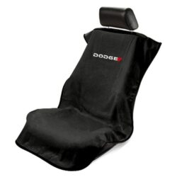 Seat Armour® SA100NDODB – Black Towel Seat Cover with Dodge Logo