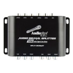 Audiopipe® SPLIT-3113RMT – 6-Channel Signal Line Driver with Remote Bass Knob