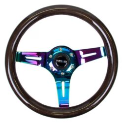 NRG Innovations® – 3-Spoke ST-310 Series Classic Wood Grain Steering Wheel