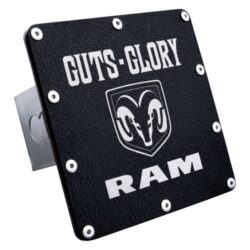 Autogold® – Class 3 Hitch Cover with Guts-Glory Ram Logo for 2″ Receivers