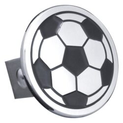 Autogold® – Chrome Hitch Cover with Soccer Ball Logo