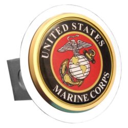 Autogold® – Chrome Hitch Cover with US Marine Corps Logo