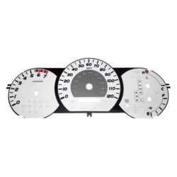 US Speedo® TAC060 – Daytona Edition Gauge Face Kit with Amber Night Lettering Color, White, 120 MPH