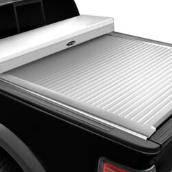 Truck Covers USA® – American Work Hard Manual Retractable Tonneau Cover with Tool Box