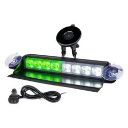 Xprite® WSL-G1-8IN-WG – Cadet Series 8″ 8-LED White/Green Suction Cup Mount Visor Light